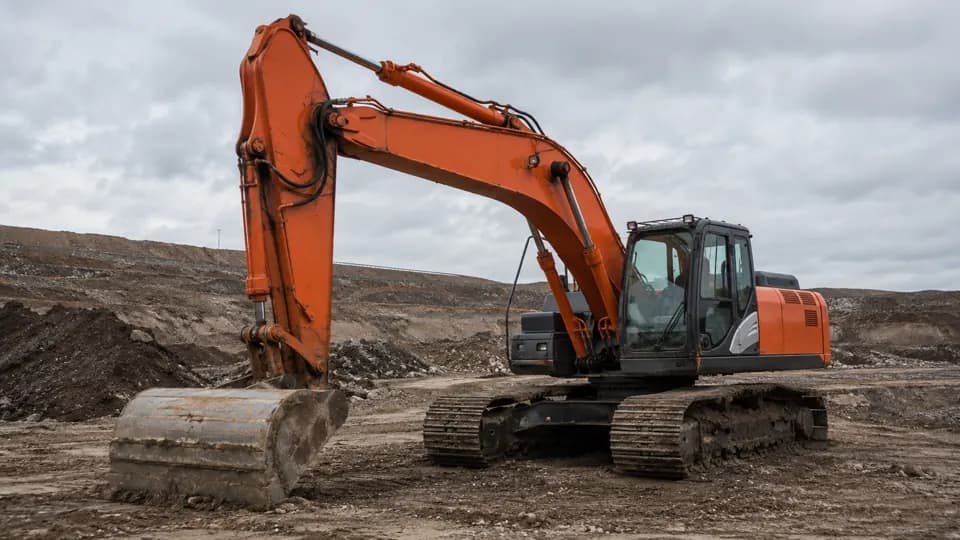 Koparka gąsienicowa Doosan 25t na placu robót ziemnych